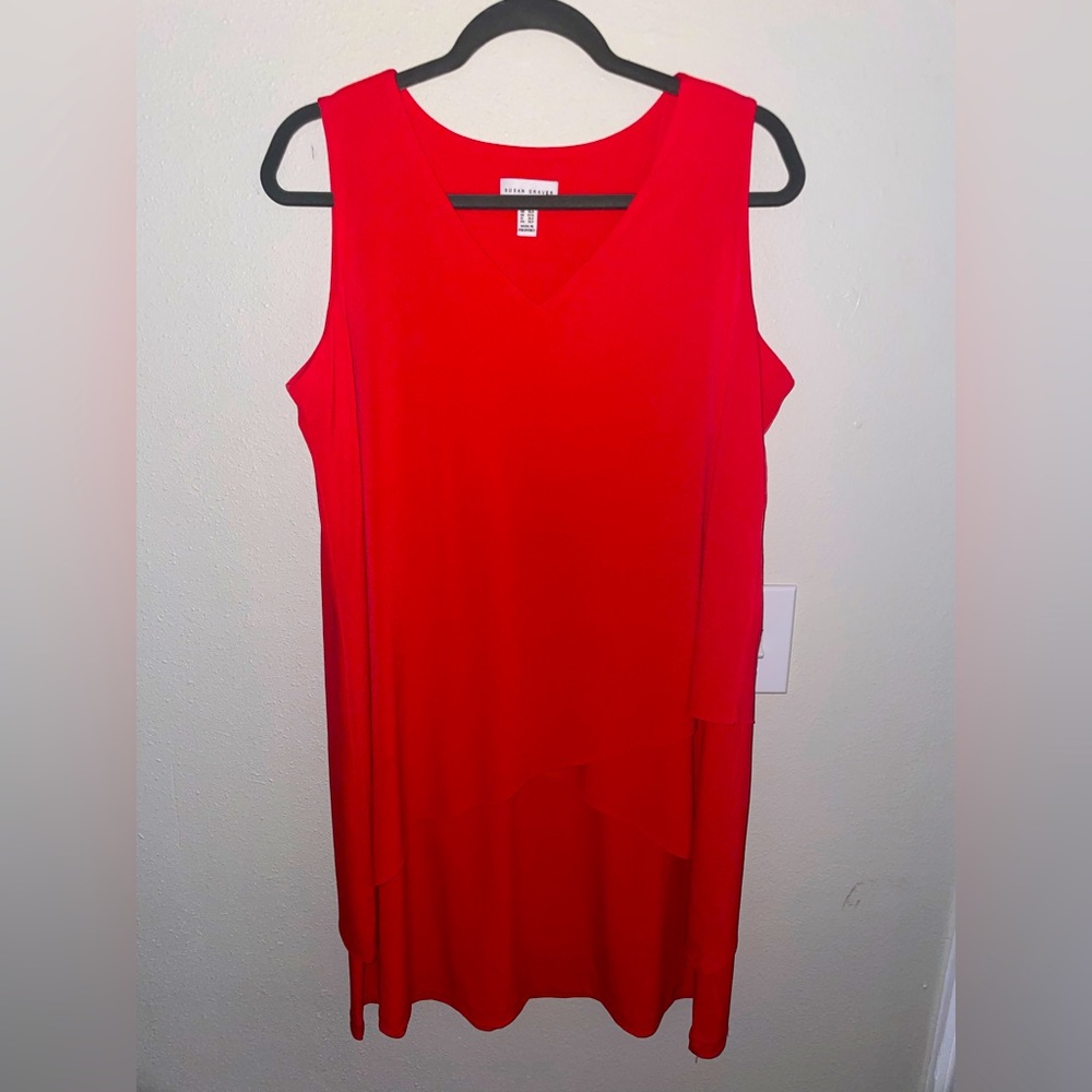 Susan Graver LayeredLiquidKnit Midi Dress